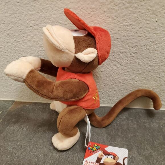 Plush - Diddy Kong 9 Inch (NEW) - Nintendo - Donkey Kong - Super Mario - Picture 6 of 10